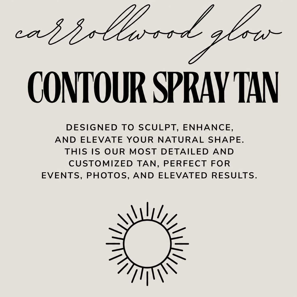 Contour Spray Tan